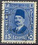 Egypt 1927 Personajes 15 Mills Azul Scott 139